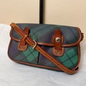 Dooney & Bourke Green and Brown Crossbody Bag